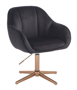 HOKER HR2055CROSS CZARNY WELUR ZŁOTA PODSTAWA