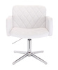 FOTEL HC802CROSS BIAŁY CHROMOWANA PODSTAWA