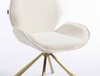 FOTEL HR350 PAJĄK KREMOWY BARANEK ZŁOTA PODSTAWA