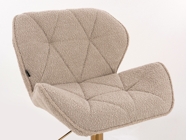 FOTEL HR111CROSS LATTE BARANEK ZŁOTA PODSTAWA