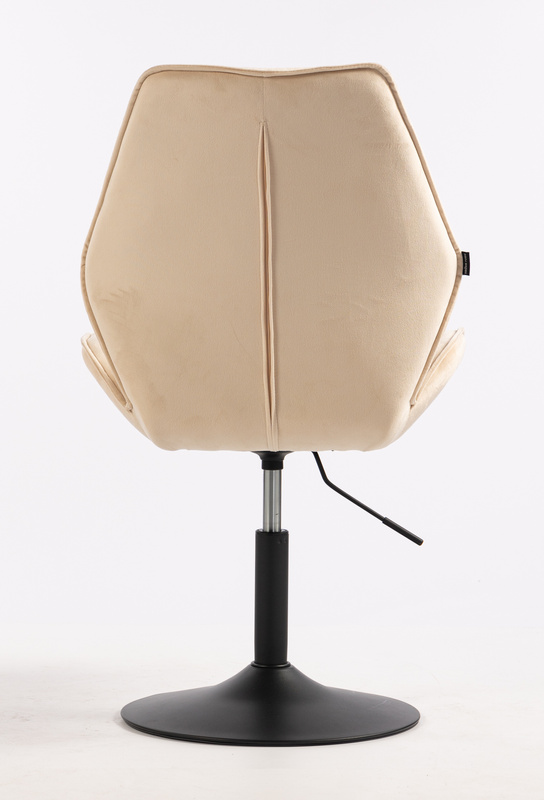 FOTEL HR350N KREMOWY WELUR CZARNA PODSTAWA