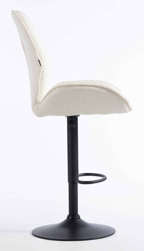 FOTEL HR350W KREMOWY BARANEK CZARNA PODSTAWA