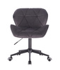 FOTEL HR111K GRAFITOWY WELUR CZARNA PODSTAWA