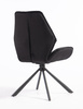 FOTEL HR350 PAJĄK CZARNY WELUR CZARNA PODSTAWA