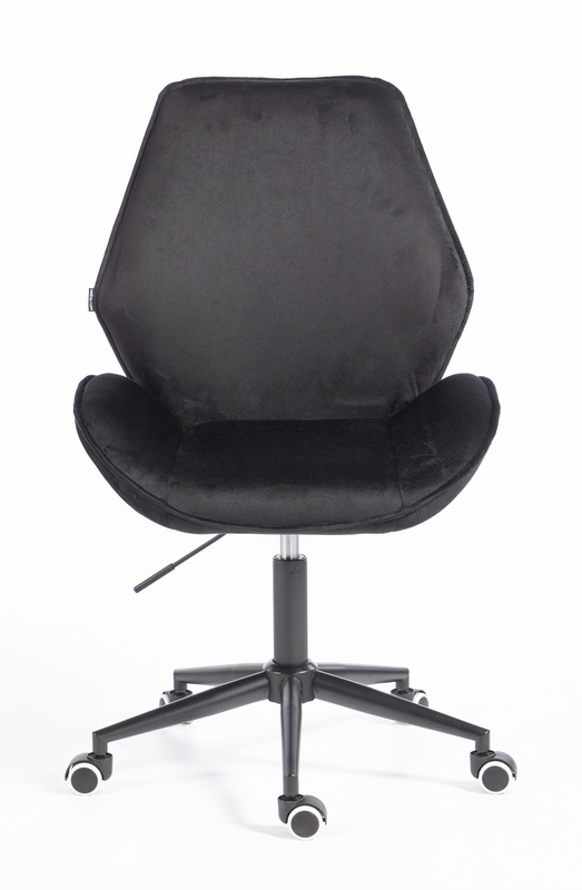 FOTEL HR350K CZARNY WELUR CZARNA PODSTAWA