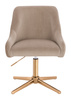 FOTEL HR920CROSS LATTE WELUR ZŁOTA PODSTAWA