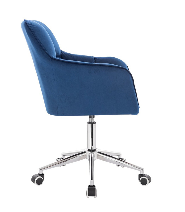 HOKER HR550K  CIEMNE MORZE WELUR CHROMOWANA PODSTAWA