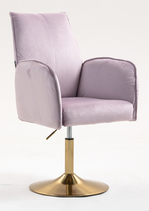 FOTEL HR280N WRZOSOWY WELUR ZŁOTA PODSTAWA