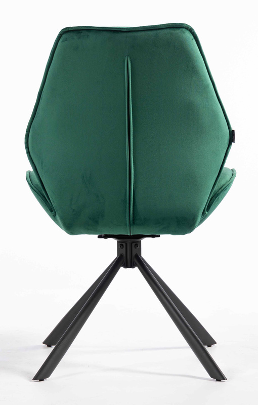 FOTEL HR350 PAJĄK BUTELKOWA ZIELEŃ WELUR CZARNA PODSTAWA