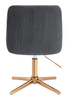 FOTEL HR920CROSS GRAFITOWY WELUR ZŁOTA PODSTAWA