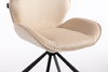 FOTEL HR350 PAJĄK KREMOWY WELUR CZARNA PODSTAWA