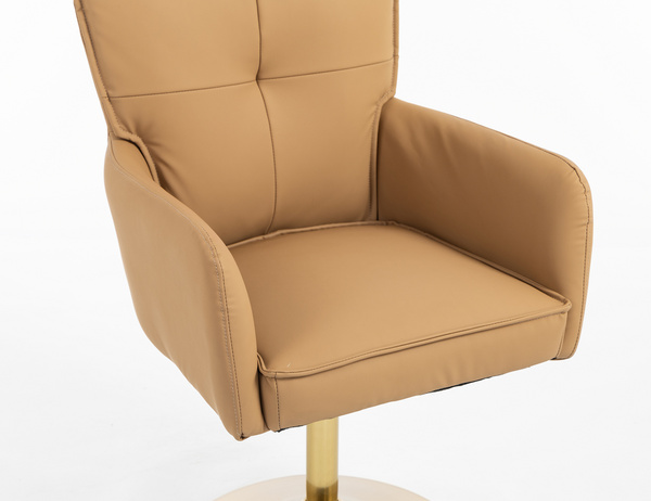 HOKER HR250N KARMELOWY EKOSKÓRA PREMIUM SOFT ZŁOTA PODSTAWA