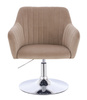FOTEL HR190N LATTE WELUR CHROMOWANA PODSTAWA