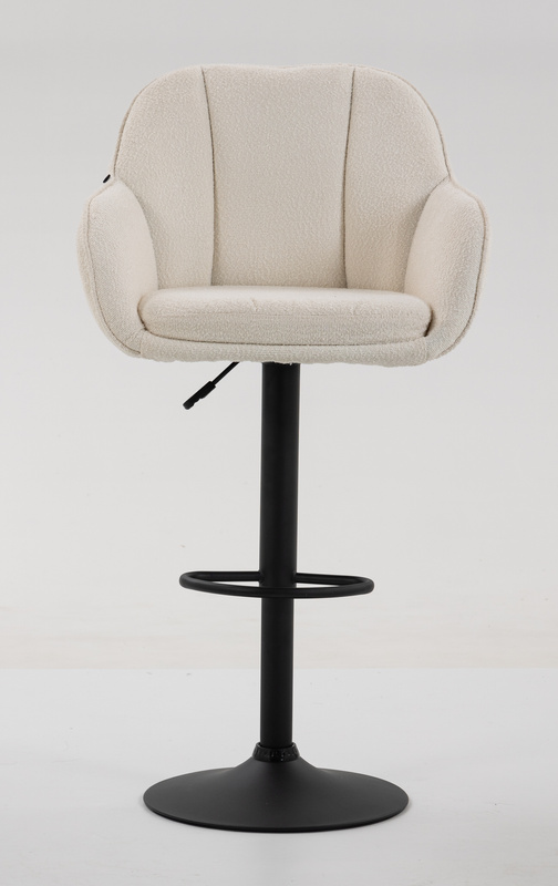 HOKER HR2055W KREMOWY BARANEK CZARNA PODSTAWA