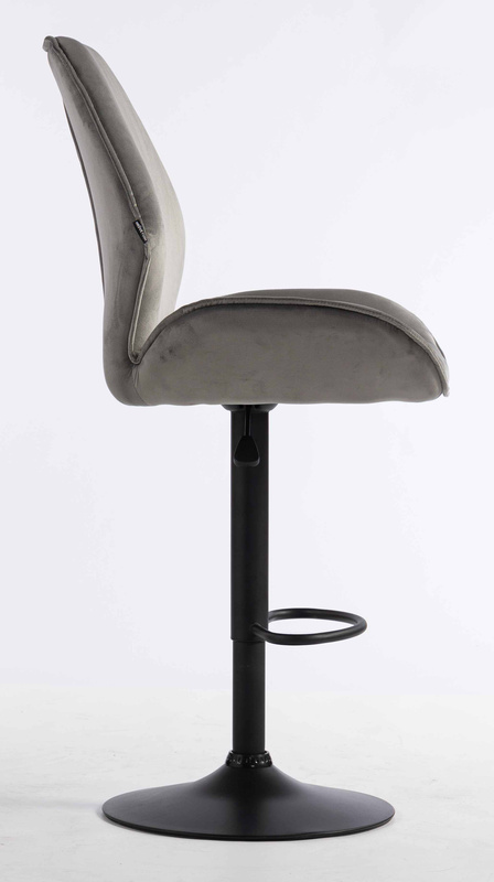 FOTEL HR350W STALOWY WELUR CZARNA PODSTAWA