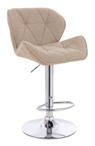 FOTEL HR111W LATTE BARANEK CHROMOWANA PODSTAWA