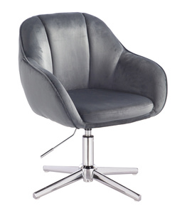 HOKER HR2055CROSS GRAFITOWY WELUR CHROMOWANA PODSTAWA