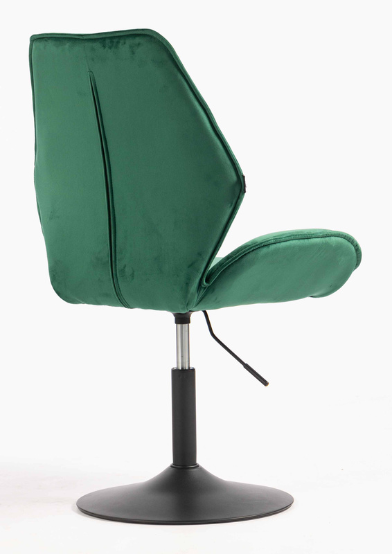 FOTEL HR350N BUTELKOWA ZIELEŃ WELUR CZARNA PODSTAWA