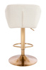 FOTEL HR111W KREMOWY BARANEK ZŁOTA PODSTAWA