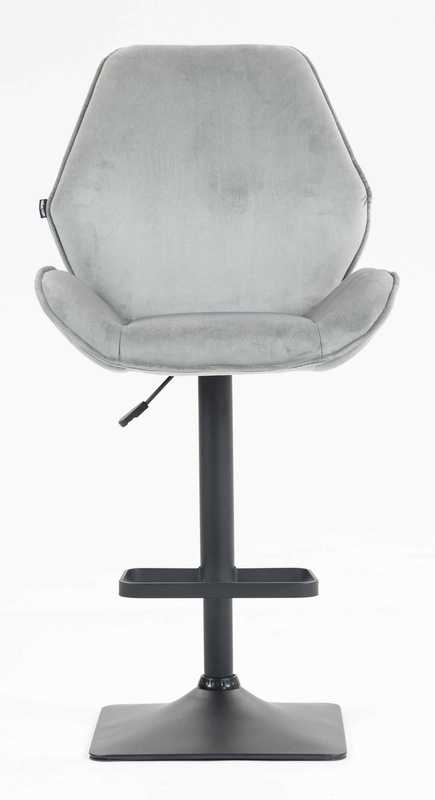 FOTEL HR350KW STALOWY WELUR CZARNA PODSTAWA