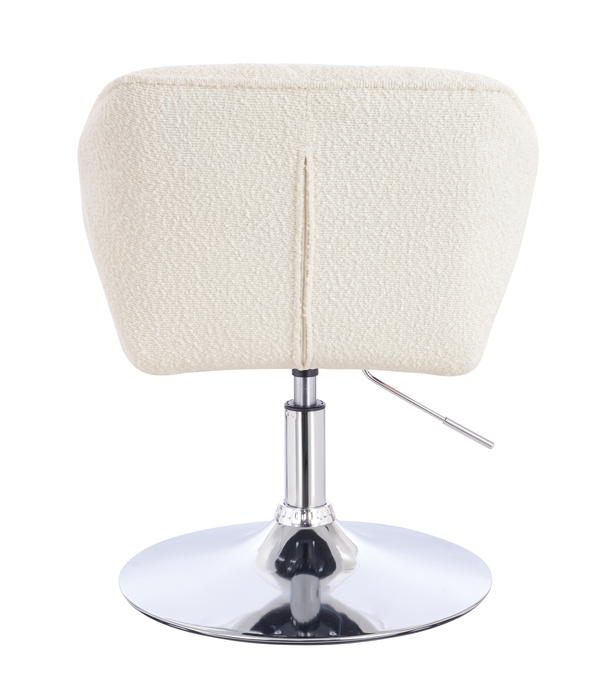 FOTEL HR111N KREMOWY BARANEK CHROMOWANA PODSTAWA