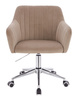 FOTEL HR190K LATTE WELUR CHROMOWANA PODSTAWA