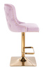 FOTEL HR940KW WRZOSOWY WELUR ZŁOTA PODSTAWA