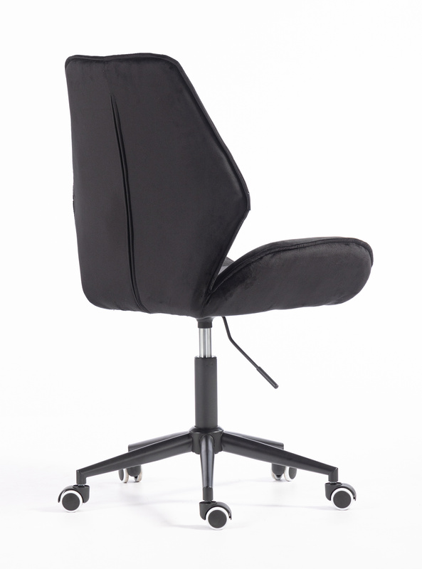 FOTEL HR350K CZARNY WELUR CZARNA PODSTAWA