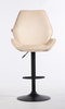 FOTEL HR350W KREMOWY WELUR CZARNA PODSTAWA