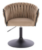 FOTEL HR750N LATTE WELUR CZARNA PODSTAWA