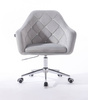 FOTEL HR830CK STALOWY WELUR