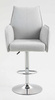 FOTEL HR280W SZARY BARANEK CHROMOWANA PODSTAWA