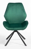 FOTEL HR350 PAJĄK BUTELKOWA ZIELEŃ WELUR CZARNA PODSTAWA