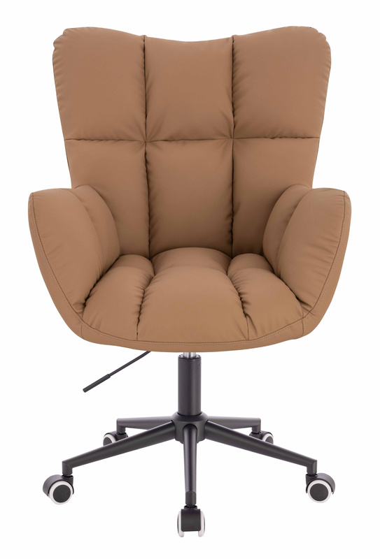 HOKER HR650K KARMELOWY EKOSKÓRA PREMIUM SOFT CZARNA PODSTAWA