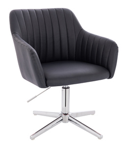FOTEL HR190CROSS CZARNY CHROMOWANA PODSTAWA