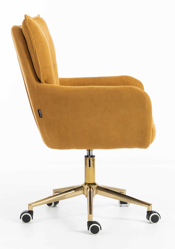 HOKER HR250K ŻÓŁTY CURRY PREMIUM CORD SZTRUKS ZŁOTA PODSTAWA