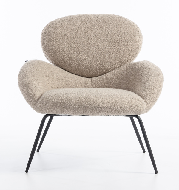 FOTEL HR2045 LATTE BARANEK CZARNA PODSTAWA