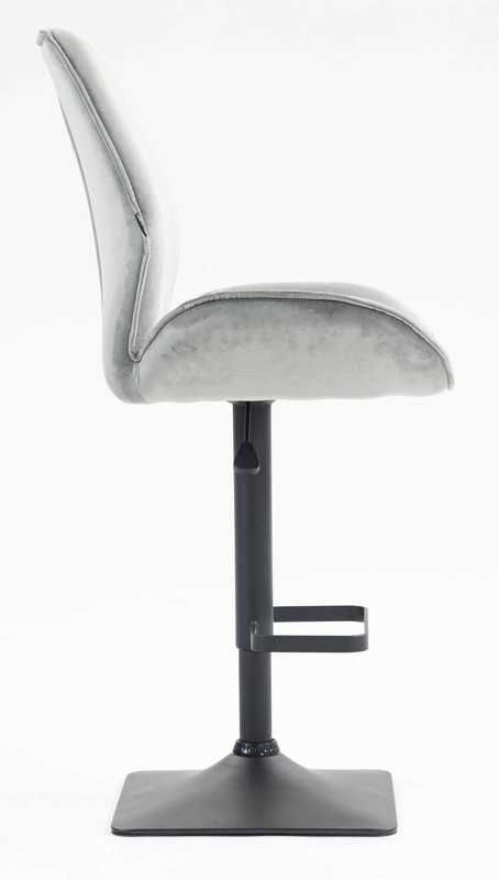 FOTEL HR350KW STALOWY WELUR CZARNA PODSTAWA