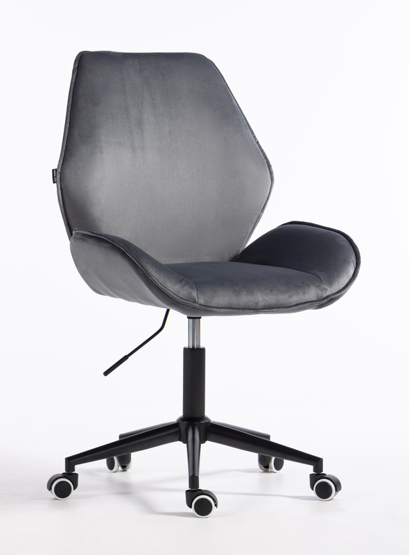 FOTEL HR350K GRAFITOWY WELUR CZARNA PODSTAWA