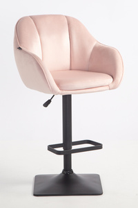 HOKER HR2055KW PUDROWY RÓŻ WELUR CZARNA PODSTAWA