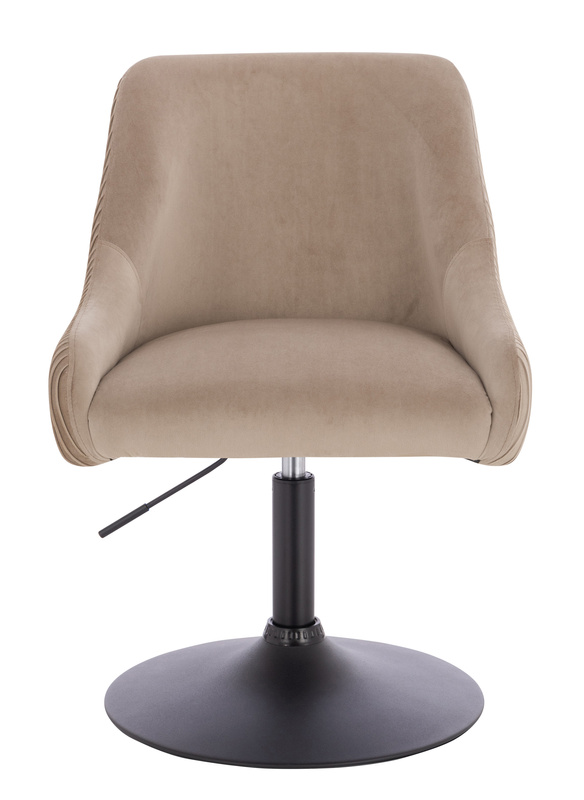 FOTEL HR920N LATTE WELUR CZARNA PODSTAWA