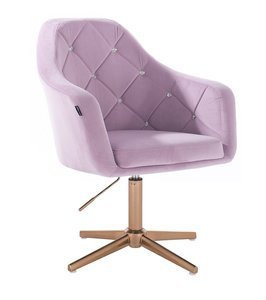 FOTEL HR830CROSS WRZOSOWY WELUR ZŁOTA PODSTAWA