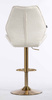 FOTEL HR350W KREMOWY BARANEK ZŁOTA PODSTAWA