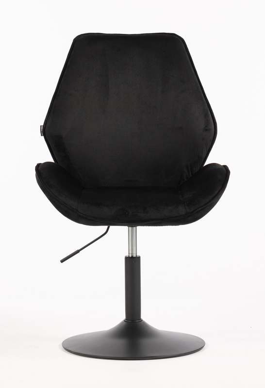 FOTEL HR350N CZARNY WELUR CZARNA PODSTAWA