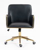 FOTEL HR4318K CZARNY ZŁOTA PODSTAWA