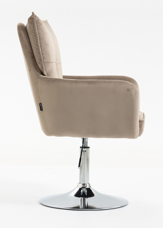 HOKER HR250N LATTE WELUR  CHROMOWANA PODSTAWA