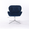 FOTEL HR111CROSS CIEMNE MORZE WELUR
