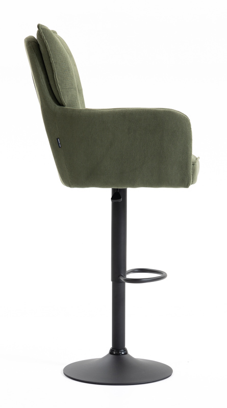 HOKER HR250W ZIELONY SZAŁWIA PREMIUM CORD SZTRUKS CZARNA PODSTAWA