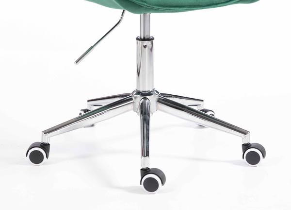 FOTEL HR350K BUTELKOWA ZIELEŃ WELUR CHROMOWANA PODSTAWA