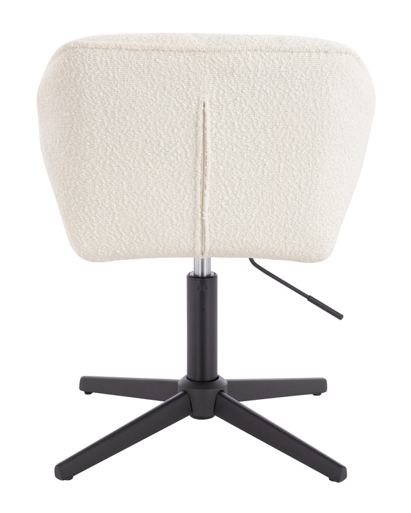 FOTEL HR111CROSS KREMOWY BARANEK CZARNA PODSTAWA